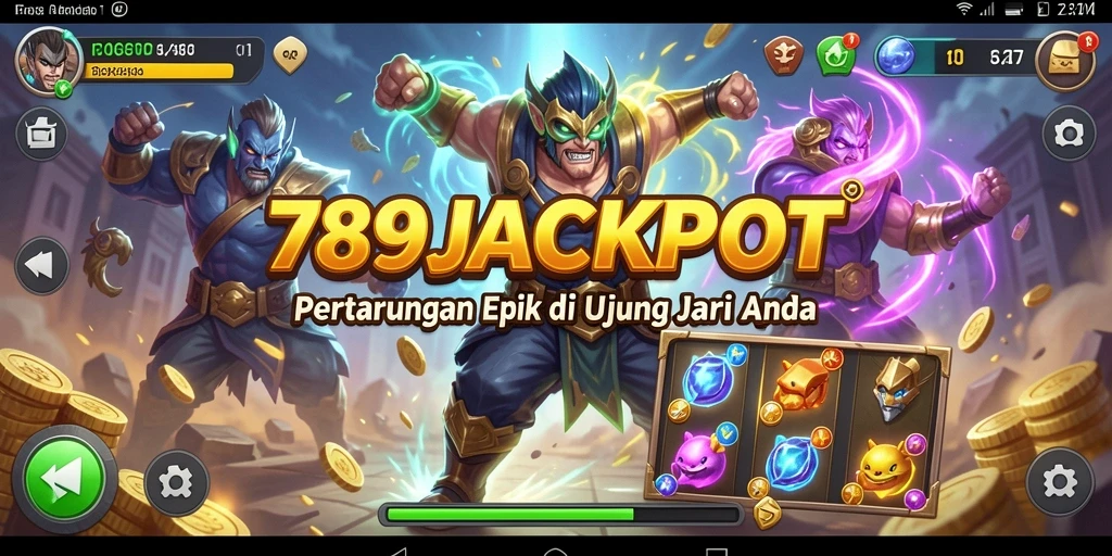 Screenshot gameplay 789JACKPOT dengan pertarungan menegangkan.