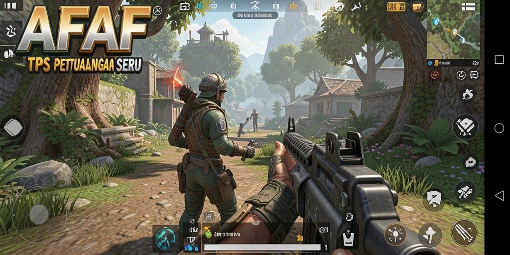 Screenshot AFAF menampilkan aksi seru dalam game TPS.