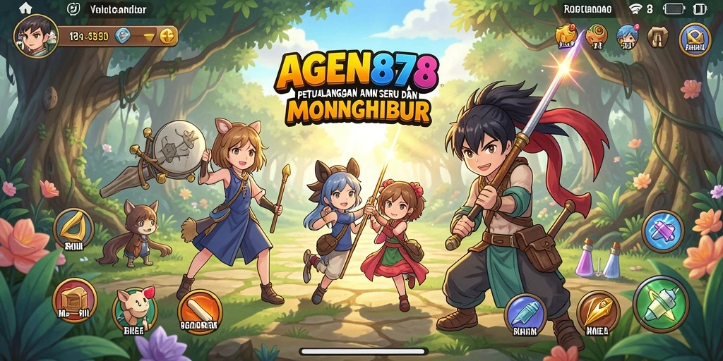 Screenshot AGEN878 menunjukkan karakter Anime dalam bertarung yang epik.