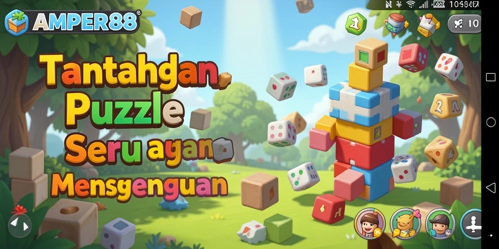 Screenshot gameplay AMPER88 dengan tantangan puzzle seru.
