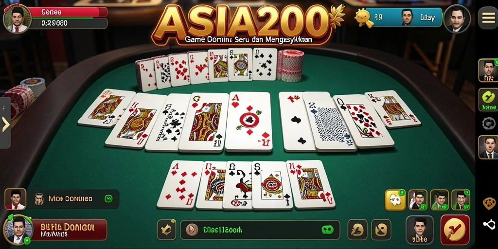 Tampilan permainan domino yang mendebarkan dari ASIA200.