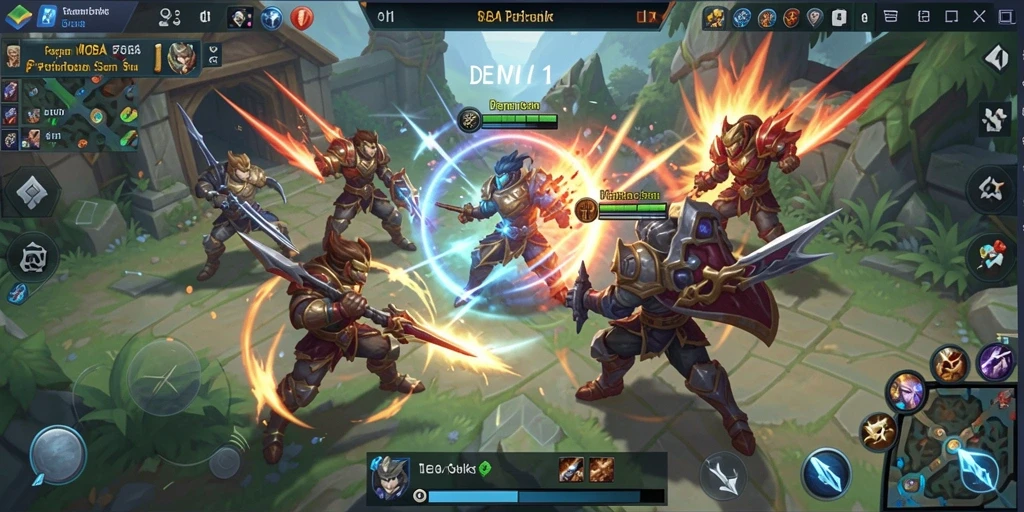 Tampilan gameplay seru DEMI11 dengan pertarungan epik.