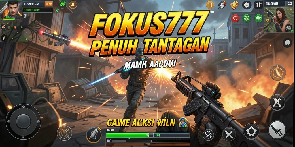 Tampilan gameplay yang epik dan menegangkan dari FOKUS777.