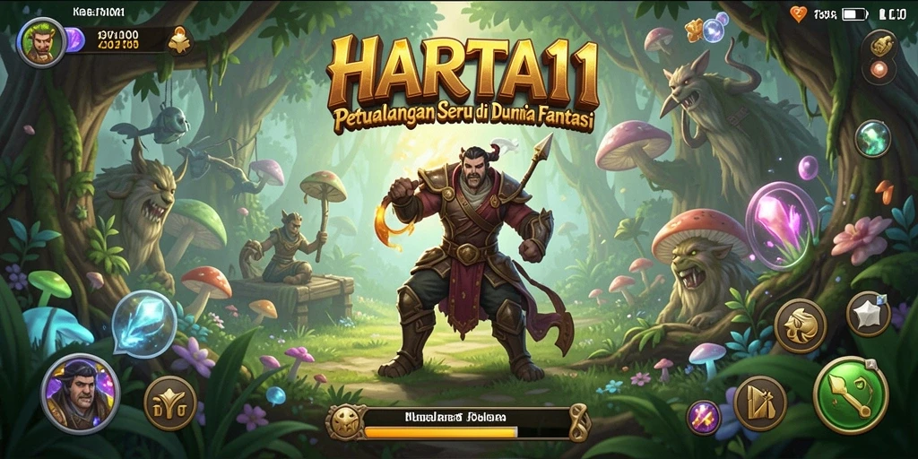 Gameplay seru HARTA11 saat menjelajahi dunia petualangan.