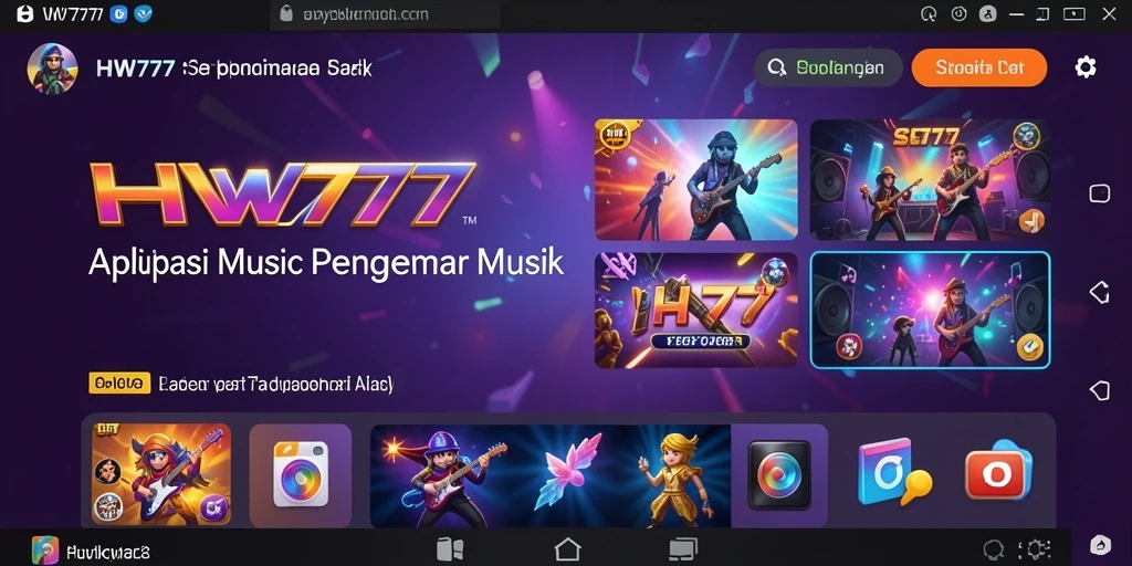 Tampilan gameplay seru di HW777 dengan berbagai lagu.