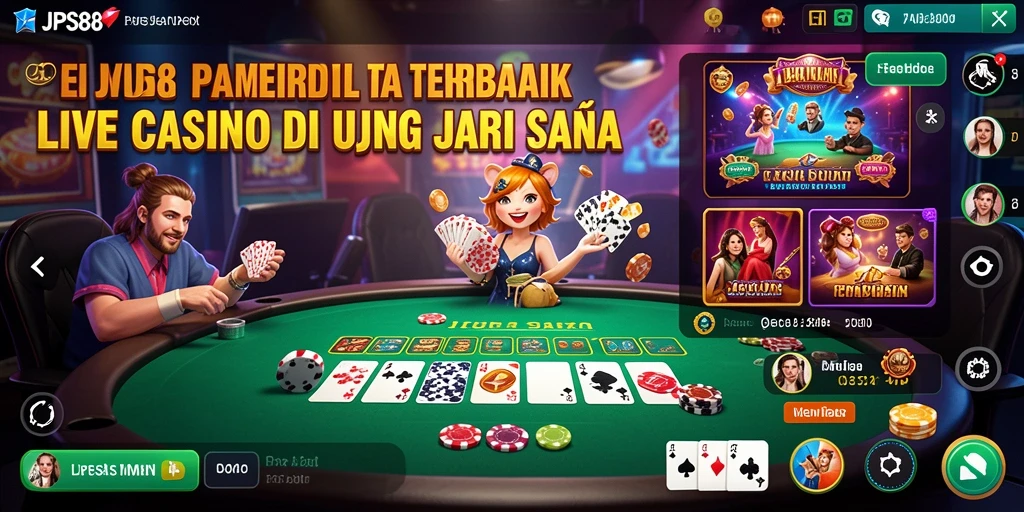 Tampilan gameplay Live Casino JPS88 yang menegangkan dan interaktif.