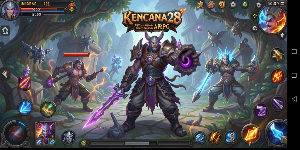 Tampilan menakjubkan dalam gameplay KENCANA28 saat pertarungan seru.
