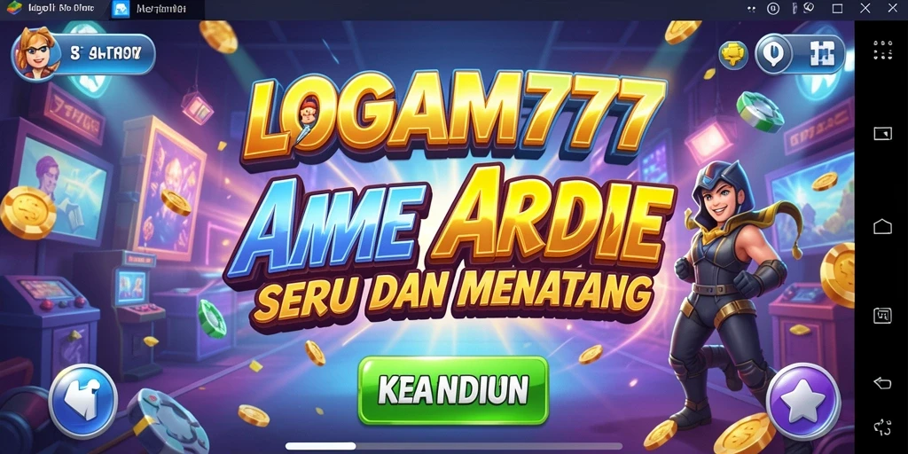 Screenshot gameplay LOGAM777 menampilkan aksi seru di dunia arcade.