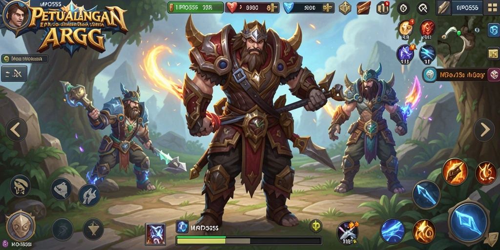 Tampilan gameplay seru dalam MPO555 yang menampilkan aksi ARPG intens.