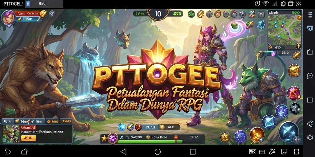 Screenshot menampilkan gameplay seru dan karakter RPG dari PTTOGEL.