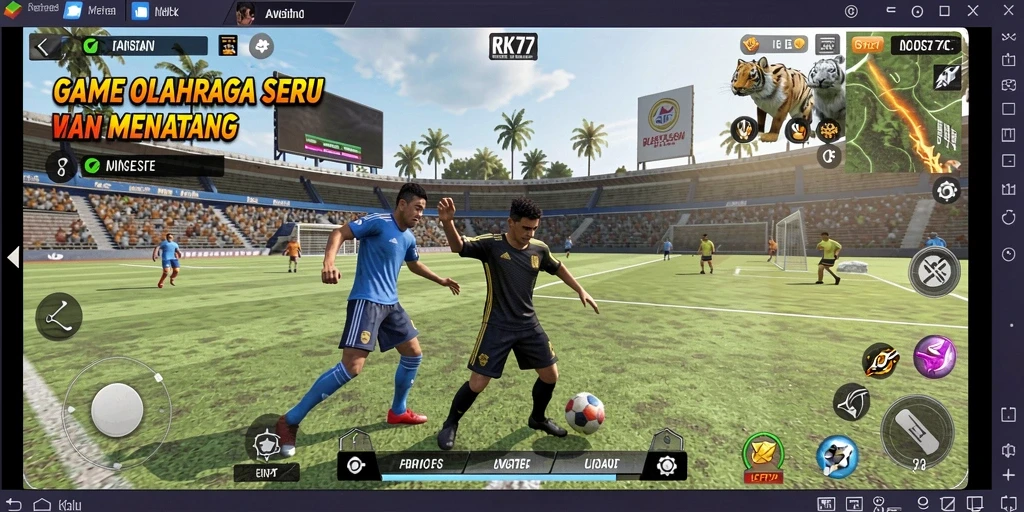 Screenshot RK77 menampilkan aksi olahraga yang mendebarkan dan penuh tantangan.
