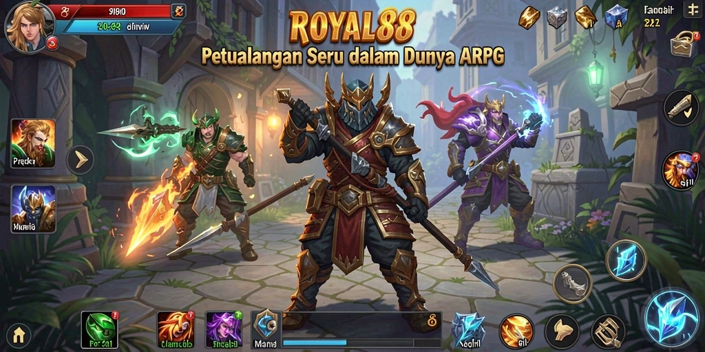 Screenshot gameplay ROYAL88 menampilkan pertempuran seru dengan grafis menawan.