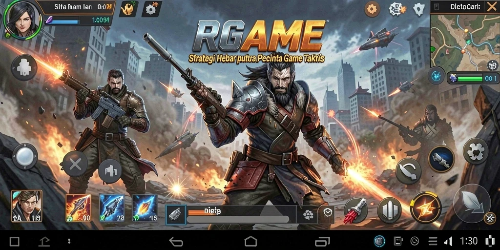 Screenshot utama RPGAME menampilkan taktik pertempuran yang mendebarkan.