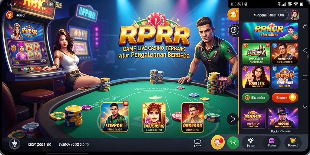 Screenshot menarik dari gameplay RPRR dalam Live Casino.