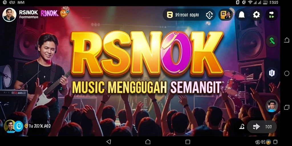 Tangkapan layar RSNOK yang menunjukkan pengalaman bermain musik yang seru.