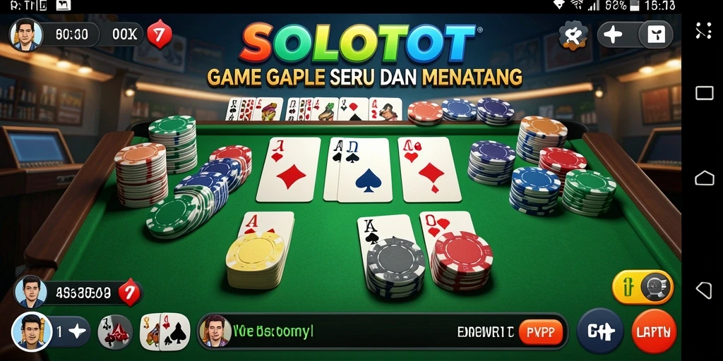 Tampilan permainan Gaple yang menarik dan interaktif.