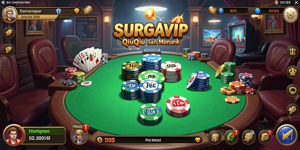 Tampilan permainan QiuQiu yang menarik di SURGAVIP.