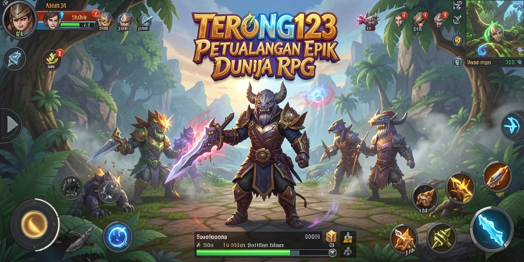 Screenshot menunjukkan aksi seru dalam gameplay RPG TERONG123.